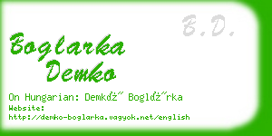 boglarka demko business card